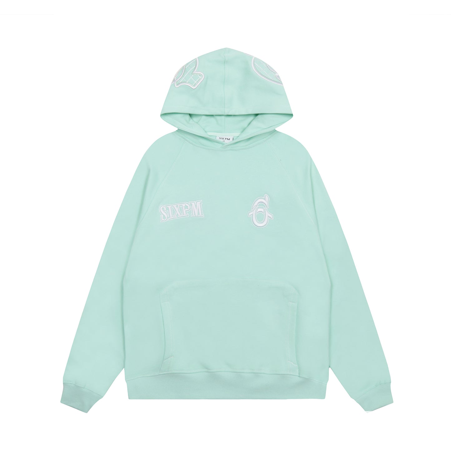 SIXPM American Retro Youth Trendy Outerwear Fashion Zipper Hoodie Fleece Set Pants Unisex Winter