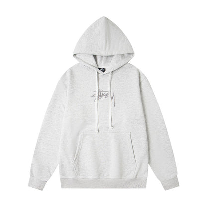 GMstuxN Letter Collaboration Hoodie Classic Letter Embroidery Hooded Sweatshirt Heavyweight Casual Jacket for Men