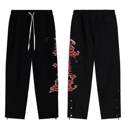 GMabcd Casual Set God-peed Patch Letter Cardigan Hoodie High Street Men's Casual Sweatshirt Sweatpants