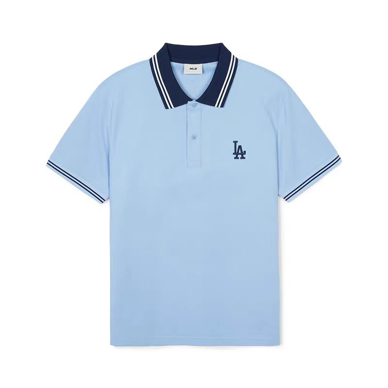 MIB Chest Embroidery LA Los Angeles Dodgers NY New York Yankees Double Yarn Pure Cotton Minimalist Polo Shirt