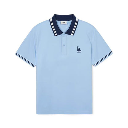 MIB Chest Embroidery LA Los Angeles Dodgers NY New York Yankees Double Yarn Pure Cotton Minimalist Polo Shirt