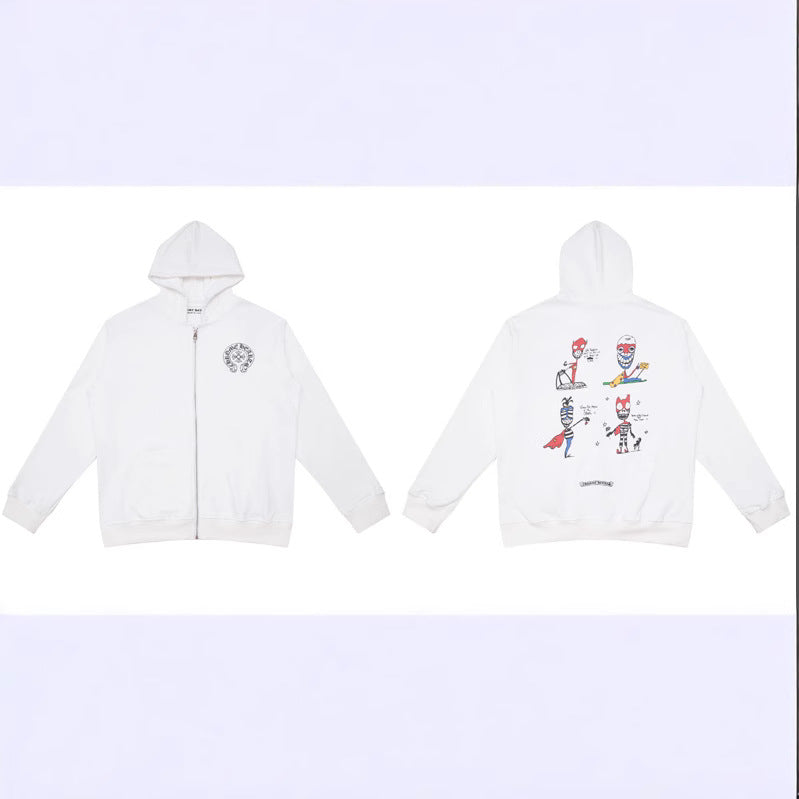 Chrome Heart chrome croix fleece zip hoodie g4