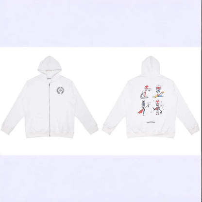 Chrome Heart chrome croix fleece zip hoodie g4