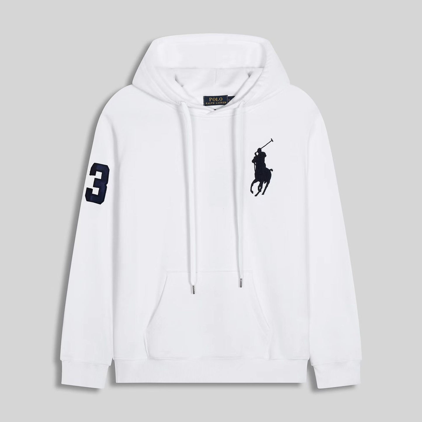 GMabcd Spring and Autumn Thin Pony Hooded Sweatshirt RL Cardigan Zipper Embroidery Loose Plus Size Paul POLO Jacket
