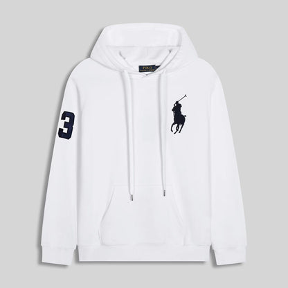 GMabcd Spring and Autumn Thin Pony Hooded Sweatshirt RL Cardigan Zipper Embroidery Loose Plus Size Paul POLO Jacket