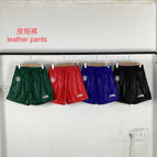 Zxj3101 Leather Shorts Green