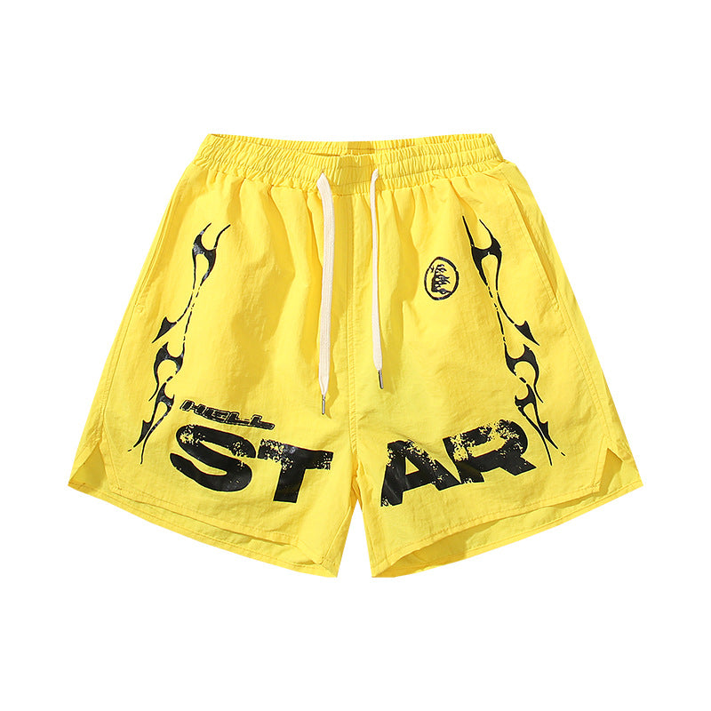 Washed Vintage Casual Shorts 2024 Summer New European and American Trendy Brand Five-Point Shorts