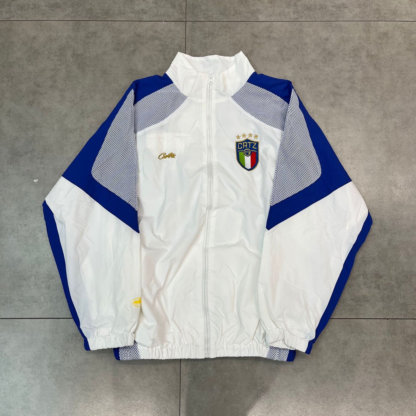 Gmabcd New Corteiz Alcatraz Embroidered Logo Woven Casual Sports Suit Spring Thin Long Pants with Zipper