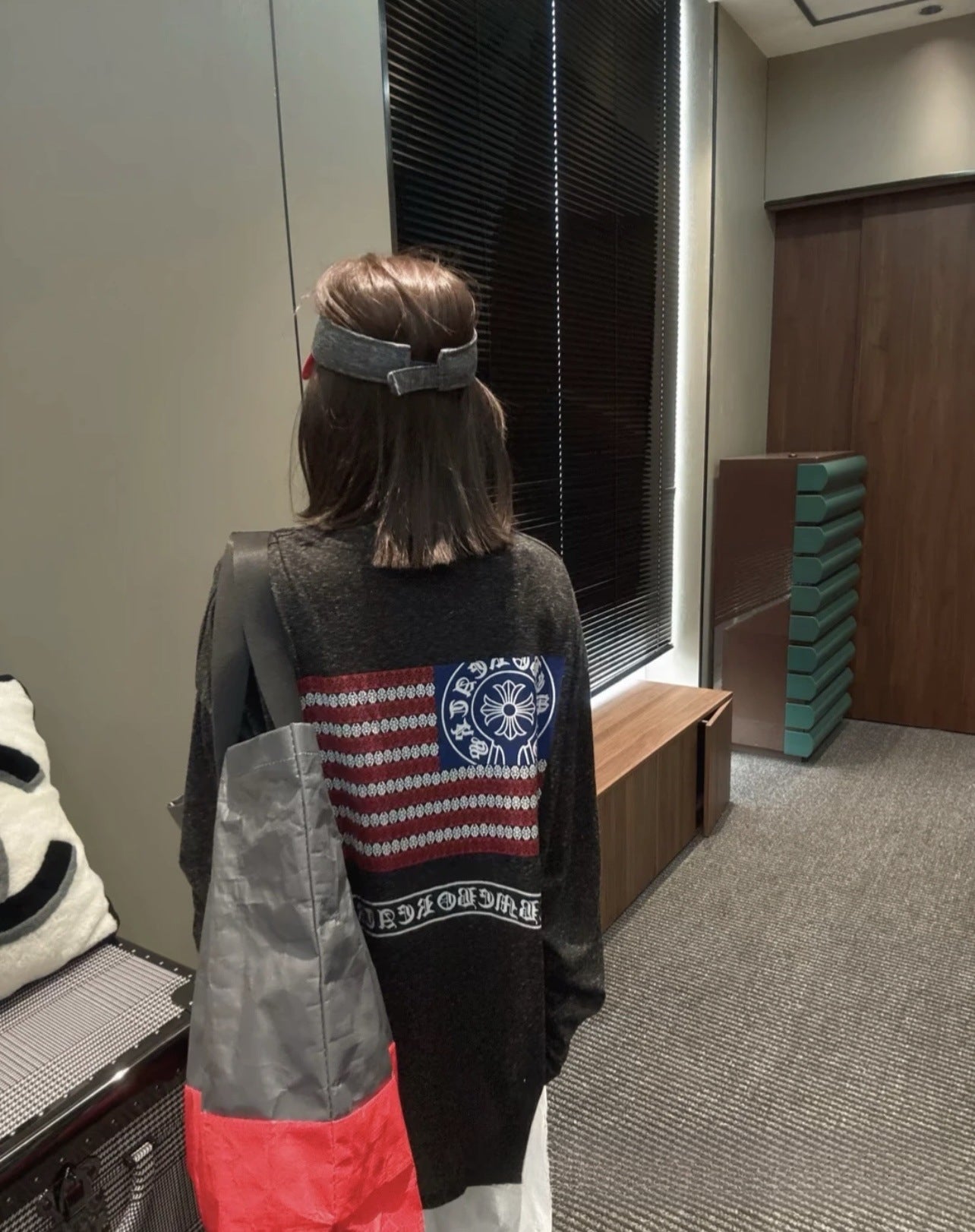 25ss New Ch Crow Snowflake Cotton Long Sleeve Summer Thin Loose Lazy Back Print T-Shirt Women Round Neck