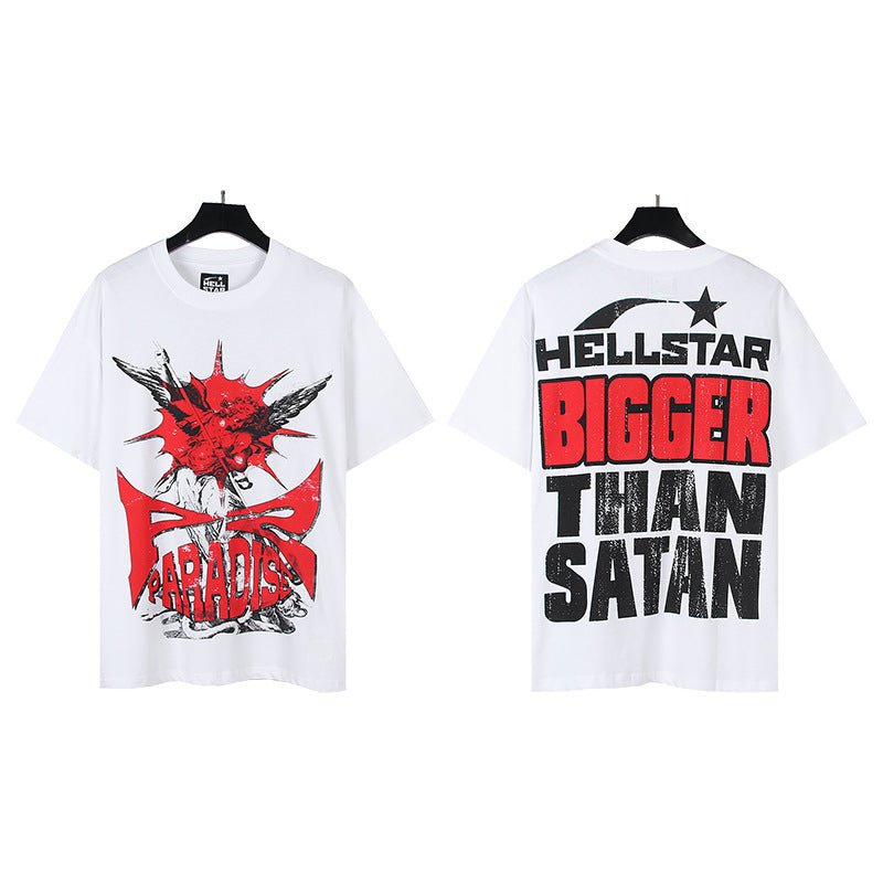 [3]2025 Summer New American Fashion Brand Male and Female Couples Wear plus Size Loose Pullover Short Sleeve T-shirt Youth Tee