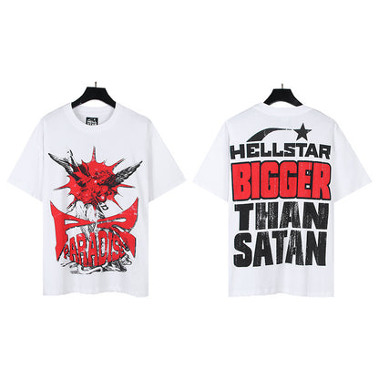 [3]2025 Summer New American Fashion Brand Male and Female Couples Wear plus Size Loose Pullover Short Sleeve T-shirt Youth Tee