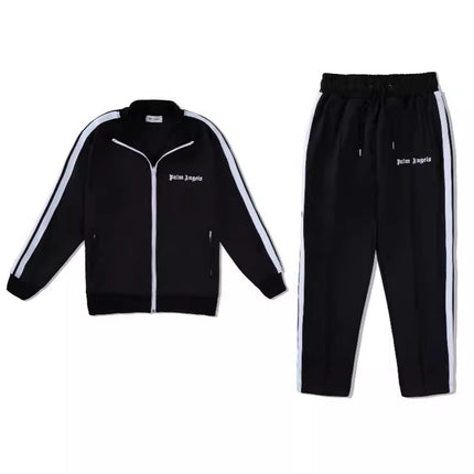 24SS Retro Trend Angel Color Block Embroidered Casual Jacket Top Jacket Set Long Pants Sweatshirt Trend