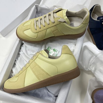 GMabcd mm6 Dexun Shoes for Women 2025 New Model Top Layer Cowhide Raw Rubber Sole Comfortable Casual Sneakers for Men and Women