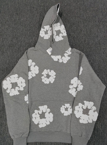 [High Quality Version] All Cotton Denim Tears Hoodie Kapok Hoodie American High Street Trendy Sweatshirt