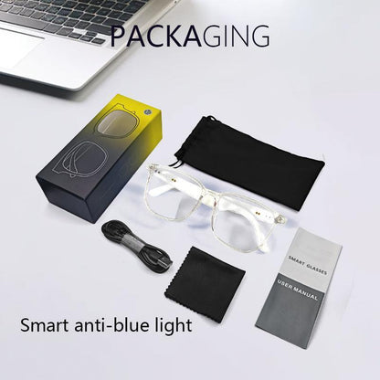 Touch Control Smart Glasses, 1 Count Wireless Smart Eye Glass with Mic, Men's Tech Gadgets 2024, Smart Anti-blue Light Glasses, Bluetooth-compatible Smart Eye Glasses for Men & Women, Eyewear Glasses