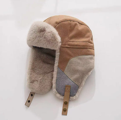 Ushanka Men and Women Riding Cold-Proof Autumn and Winter Fleece-lined Warm Riding Electric Car Windproof Earflaps Hat Cross-Border Foreign Trade