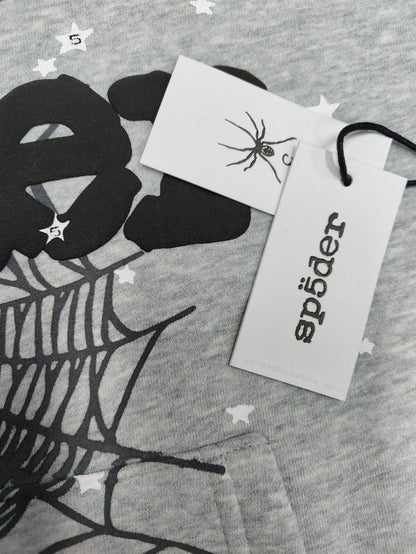 Gmsp5der Sweater Spider Web Love Pullover Hooded Sweater Men's and Women's Hoodies[High Quality]