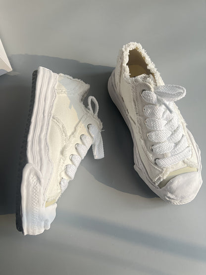GMabcd Mmy Open Smile Dissolving Shoes Canvas Thick Sole Height Increasing Unisex Casual Sneakers