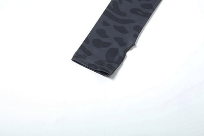 2025 Autumn Women's New Fashion Hooded Camouflage Print Long Sleeve Sports Trendy Slim Fit Long Pants Two-Piece Set