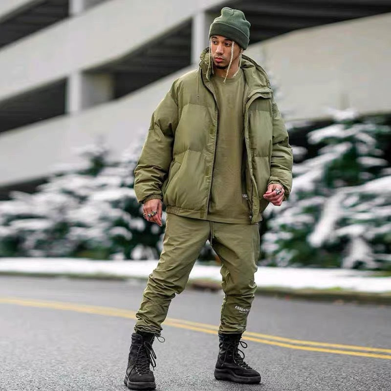 Gmabcd-FEAR OF GOD Double Line Essentials Thickened Cotton Padded Jacket Winter Unisex