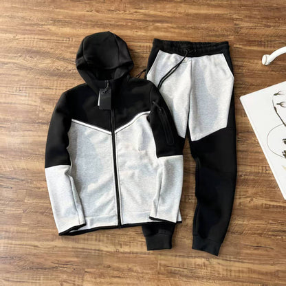 GMabcd 2025 Casual Sports Hooded Men's Side Zipper Suit Jacket Versatile Slim Fit Casual