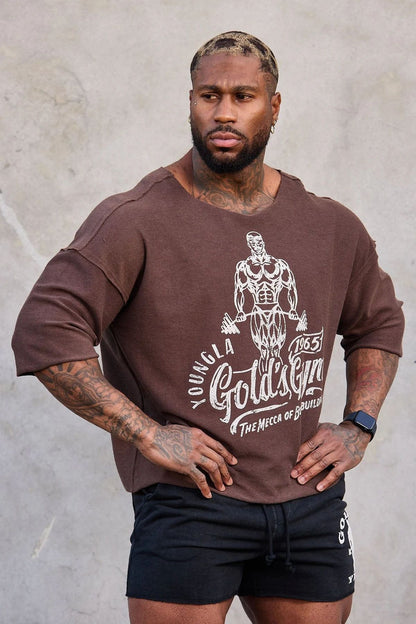 YOUN-GLA Collaboration GOLD'S Summer New Men's T-Shirt Jogger Sports Fitness Cotton Loose Short Sleeve