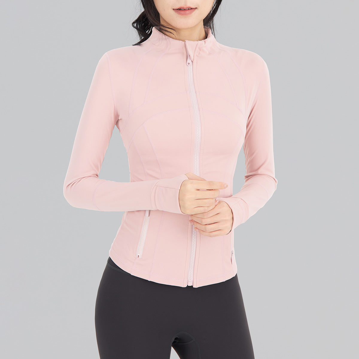 Yoga Clothes Coat Women def*ne Sports Running Tight Stand Collar Long Sleeve Cardigan Jacket Fitness Wear