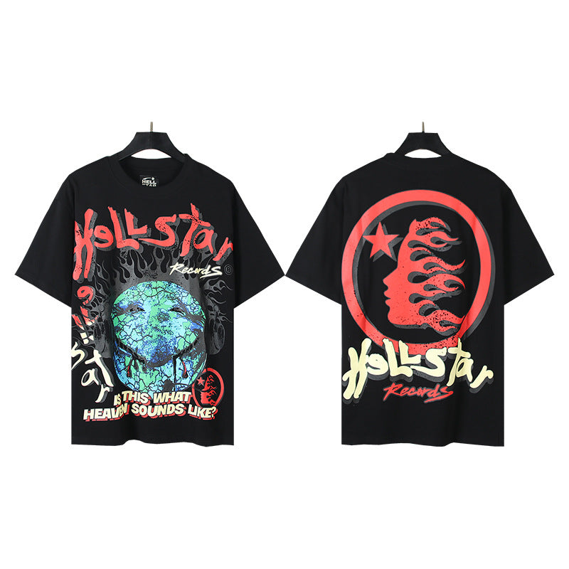 [4]2025 Summer New American Fashion Brand Male and Female Couples Wear plus Size Loose Pullover Short Sleeve T-shirt Youth Tee