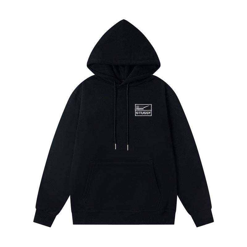 GMstuxN Letter Collaboration Hoodie Classic Letter Embroidery Hooded Sweatshirt Heavyweight Casual Jacket for Men