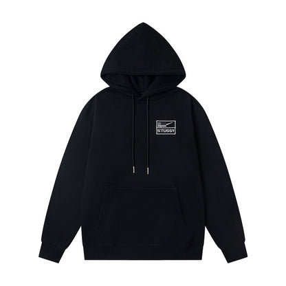 GMstuxN Letter Collaboration Hoodie Classic Letter Embroidery Hooded Sweatshirt Heavyweight Casual Jacket for Men
