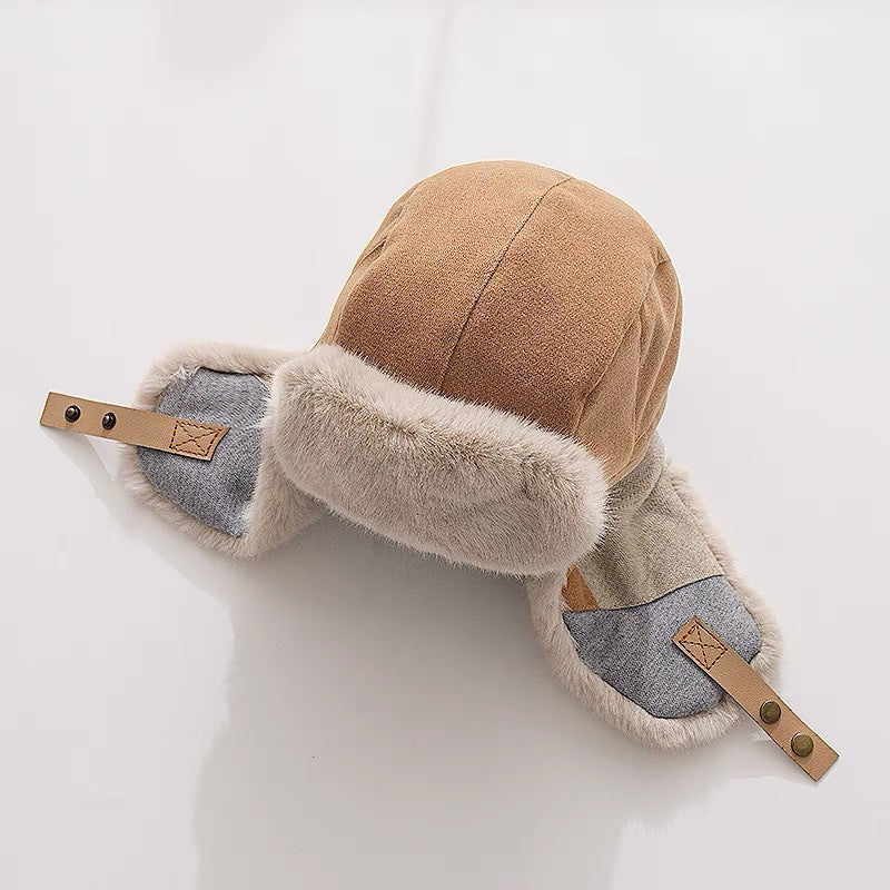 Ushanka Men and Women Riding Cold-Proof Autumn and Winter Fleece-lined Warm Riding Electric Car Windproof Earflaps Hat Cross-Border Foreign Trade