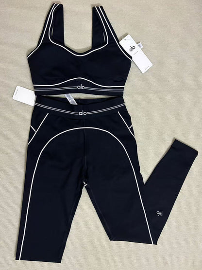 a-l-o Yoga Set High-Quality Sports Set Pilates Set AIRBRUSH HEART THROB BRA