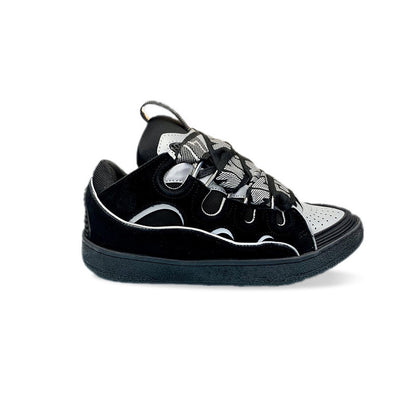 GMabcd Thick-Soled Lace-Up Dad Shoes Couple Training Shoes Casual Sneakers