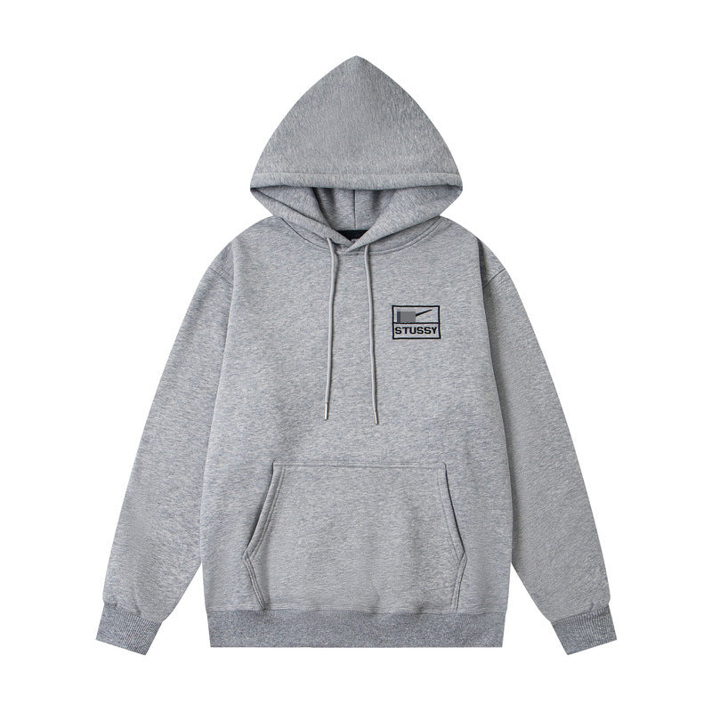 GMstuxN Letter Collaboration Hoodie Classic Letter Embroidery Hooded Sweatshirt Heavyweight Casual Jacket for Men