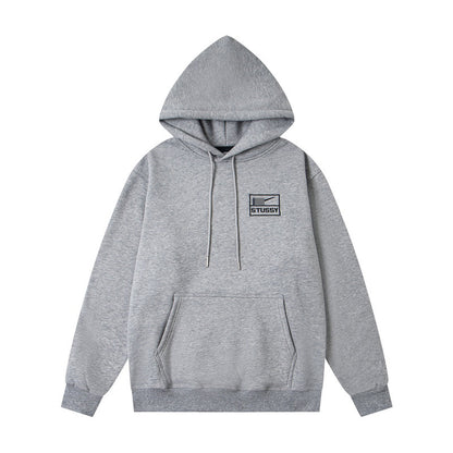 GMstuxN Letter Collaboration Hoodie Classic Letter Embroidery Hooded Sweatshirt Heavyweight Casual Jacket for Men