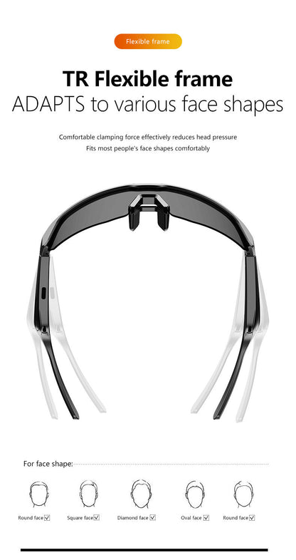 Outdoor Sports Sunglasses Smart Glasses Fashionable Cycling Bluetooth Glasses for Listening to Music and Calling Unisex