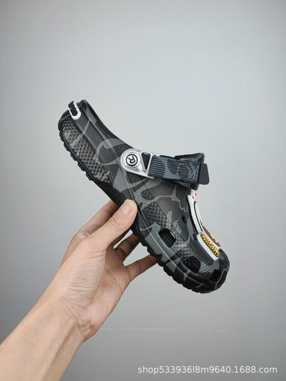Cro Comfortable Versatile Clogs Yuren Head Collaboration Couple Shoes with Accessories