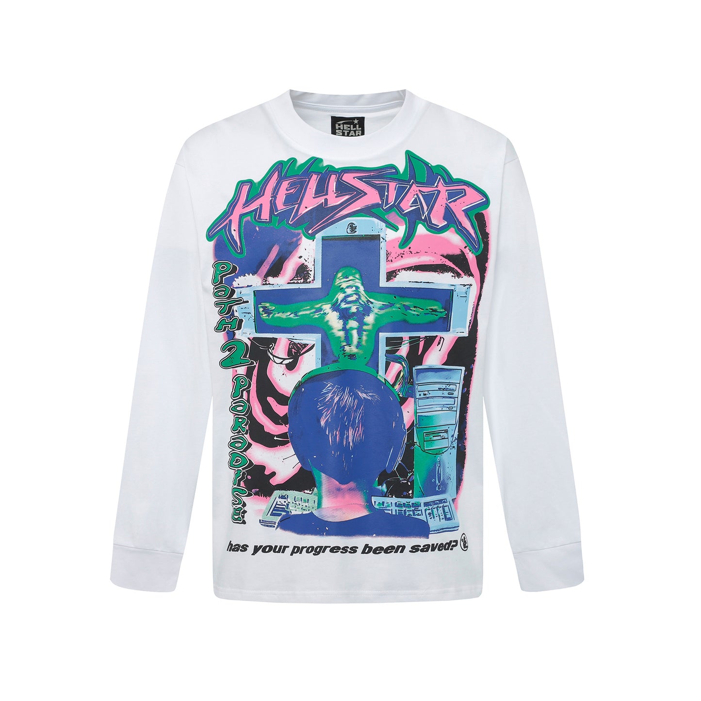 HS American Style Oversized Long Sleeve T-Shirt Autumn Base Shirt Men's Pullover Shirt