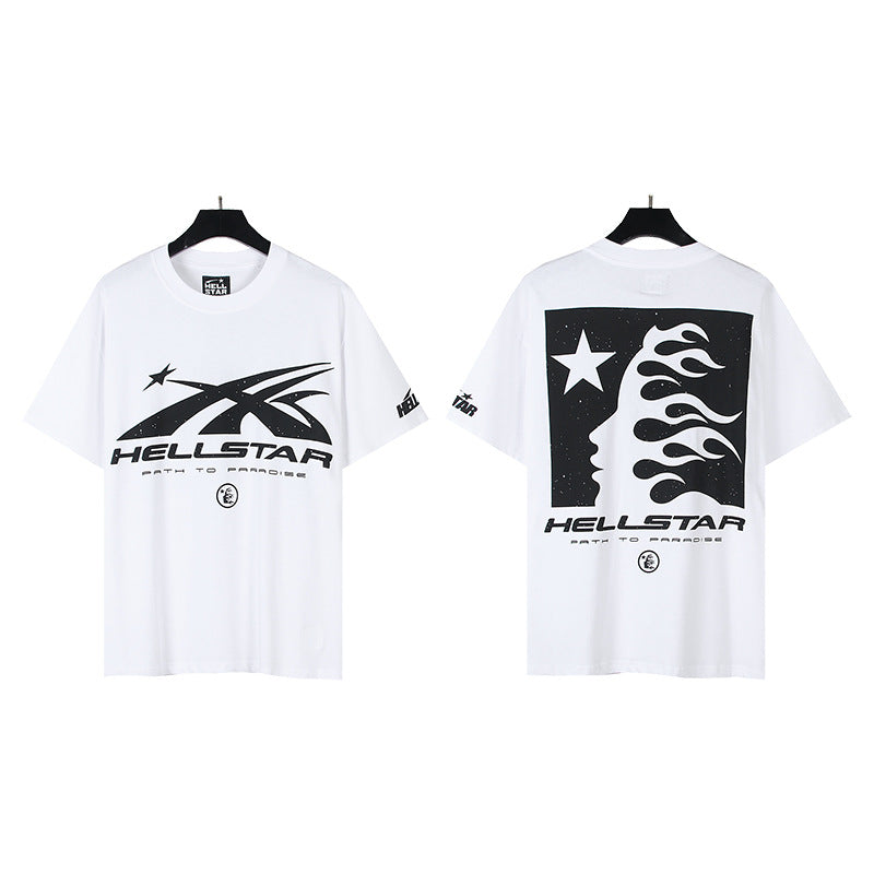 [2]2025 Summer New American Fashion Brand Male and Female Couples Wear plus Size Loose Pullover Short Sleeve T-shirt Youth Tee