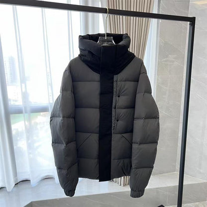 Dustproof Bag Version Madeira Down Jacket Black Warrior Zipper Hooded Unisex Coat