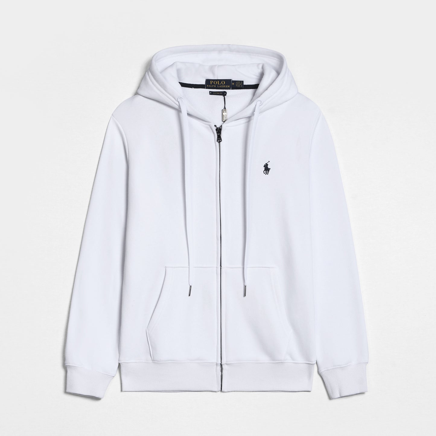 GMabcd Spring and Autumn Thin Pony Hooded Sweatshirt RL Cardigan Zipper Embroidery Loose Plus Size Paul POLO Jacket