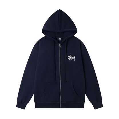 GMstuxN Letter Collaboration Hoodie Classic Letter Embroidery Hooded Sweatshirt Heavyweight Casual Jacket for Men