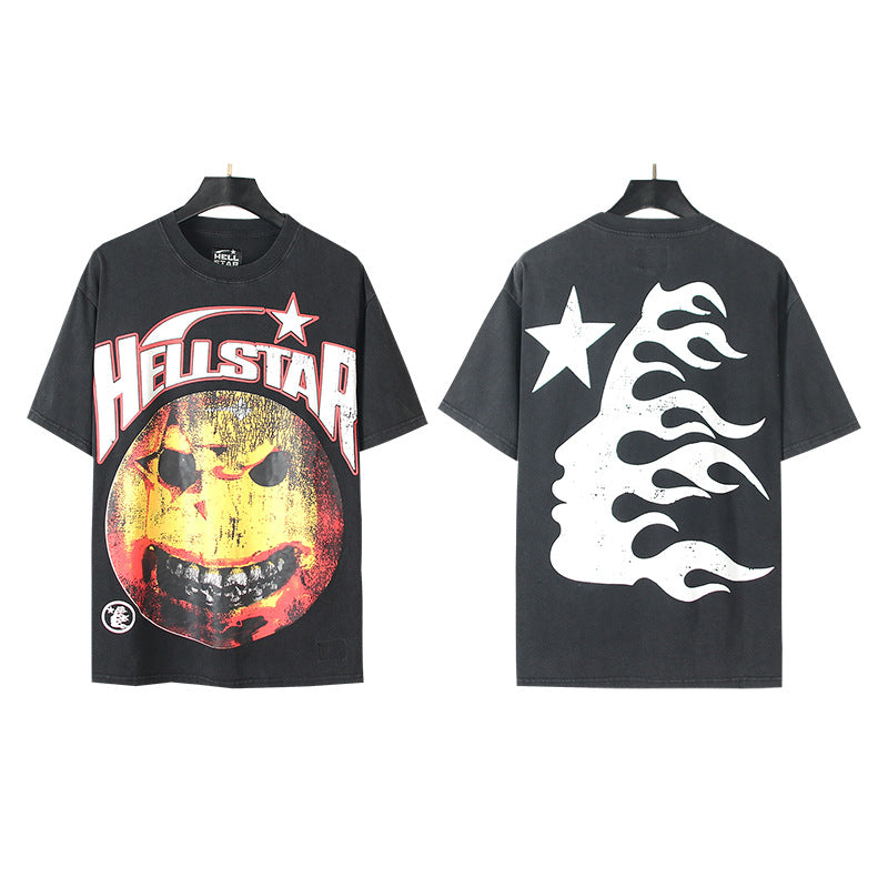 [2]2025 Summer New American Fashion Brand Male and Female Couples Wear plus Size Loose Pullover Short Sleeve T-shirt Youth Tee