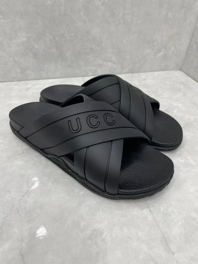 Summer Stripes Slippers Indoor and Outdoor Korean Style Couple Word Non-Slip Bathroom Home Fashion Trend