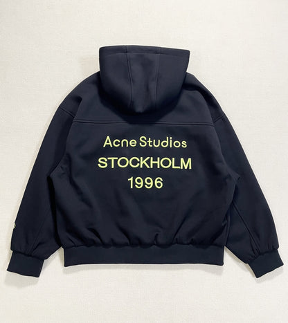 1996 Embroidered Logo Letter Zip-Up Loose-Fit Unisex Hooded Sweatshirt (Part 2)