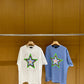 Teddy bear-shaped colorful star rhinestone letter round neck loose short sleeve T-shirt for men and women P63