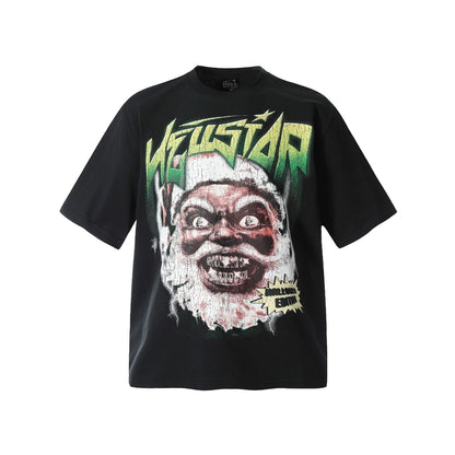 2025 Summer New European and American Trendy Brand Unisex Couple's Plus Size Loose Pullover Short Sleeve T-Shirt Youth Tee