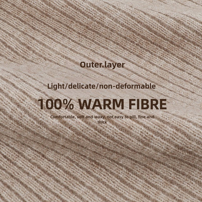 Winter Knitting Scarf Pullover Pure Color All-Matching Outdoor Keep Warm Turtleneck Wool Cold-Proof Double Layer Fleece-lined Neck Protection Scarf