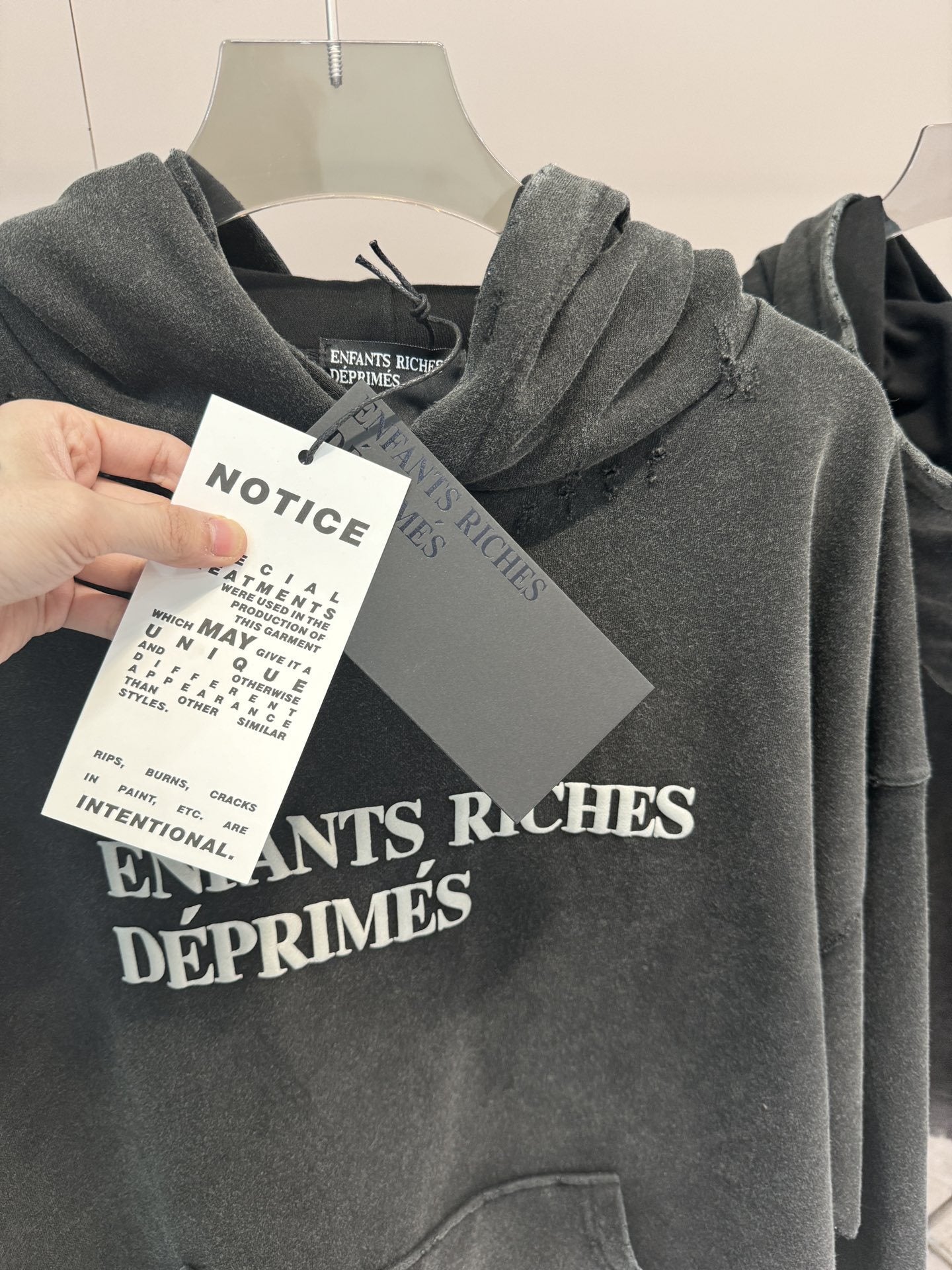 High-Quality ERD Melancholy Rich Second Generation Hooded Sweatshirt Washed Vintage Distressed Jacket Autumn Winter Zipper Coat