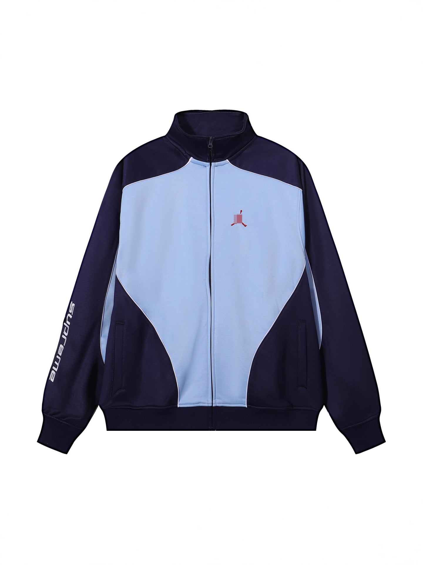 Gmabcd-sup Hoodie Collaboration Joe Loose Fit Autumn Winter Fleece Zipper Jacket Street Fashion Patchwork Hooded Sweatshirt